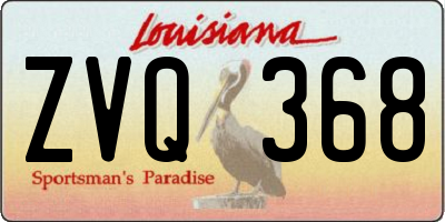 LA license plate ZVQ368