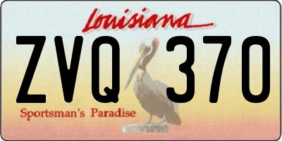 LA license plate ZVQ370