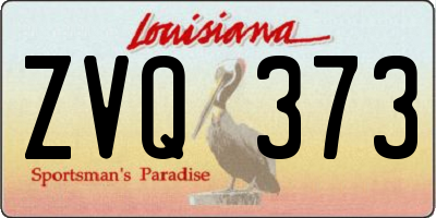 LA license plate ZVQ373
