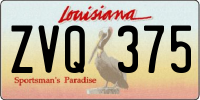 LA license plate ZVQ375
