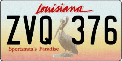 LA license plate ZVQ376