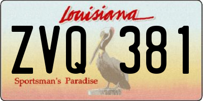 LA license plate ZVQ381