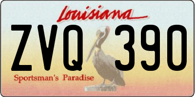 LA license plate ZVQ390