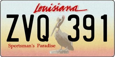 LA license plate ZVQ391