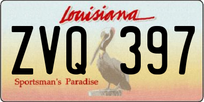 LA license plate ZVQ397