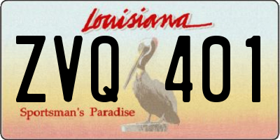 LA license plate ZVQ401