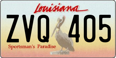 LA license plate ZVQ405