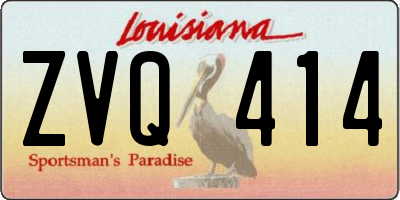 LA license plate ZVQ414