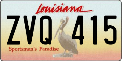 LA license plate ZVQ415