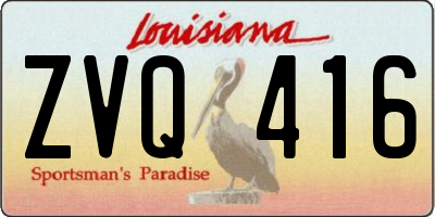 LA license plate ZVQ416