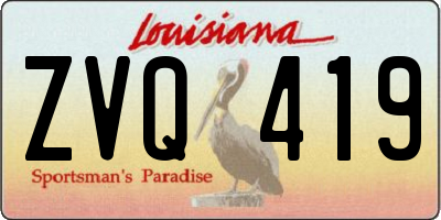 LA license plate ZVQ419