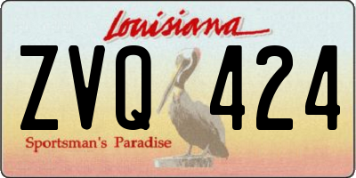 LA license plate ZVQ424