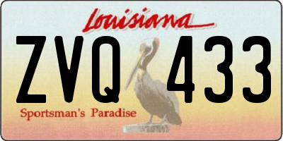 LA license plate ZVQ433