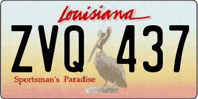 LA license plate ZVQ437
