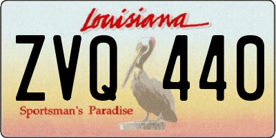 LA license plate ZVQ440