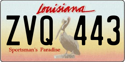 LA license plate ZVQ443