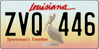 LA license plate ZVQ446