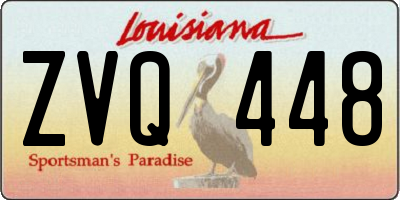 LA license plate ZVQ448