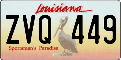 LA license plate ZVQ449