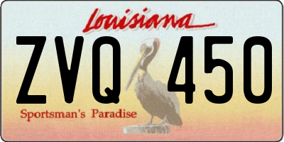 LA license plate ZVQ450