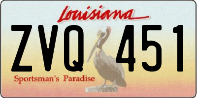 LA license plate ZVQ451
