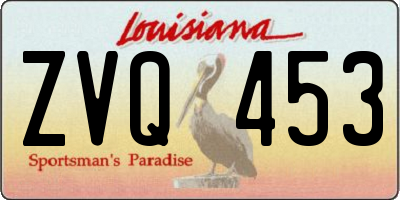 LA license plate ZVQ453