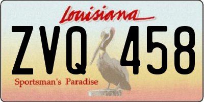 LA license plate ZVQ458