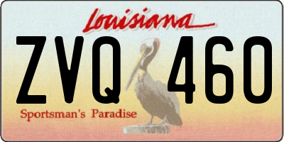 LA license plate ZVQ460