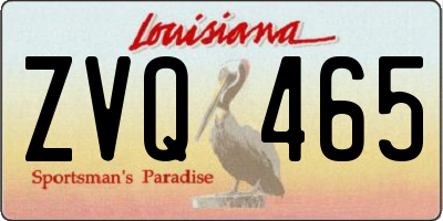 LA license plate ZVQ465