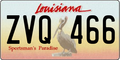 LA license plate ZVQ466