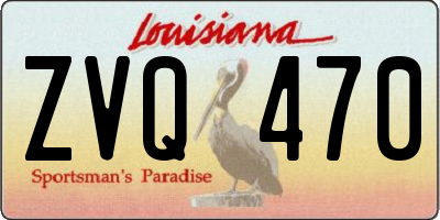 LA license plate ZVQ470