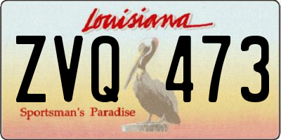 LA license plate ZVQ473