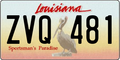 LA license plate ZVQ481