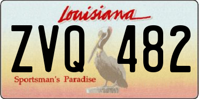 LA license plate ZVQ482