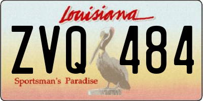 LA license plate ZVQ484