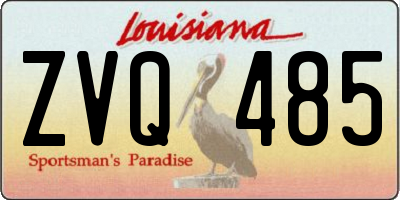 LA license plate ZVQ485