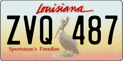 LA license plate ZVQ487