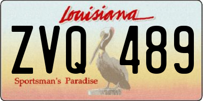 LA license plate ZVQ489