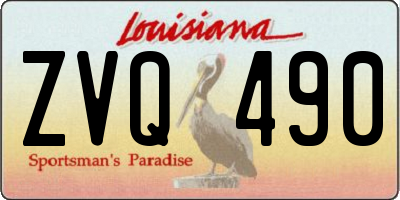 LA license plate ZVQ490