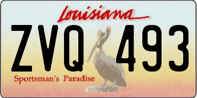 LA license plate ZVQ493