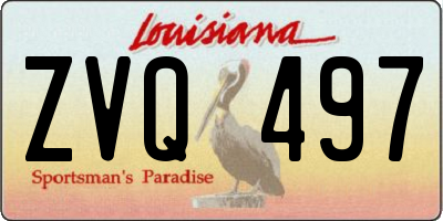 LA license plate ZVQ497
