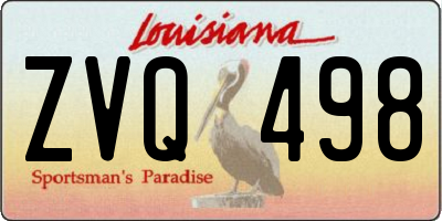 LA license plate ZVQ498