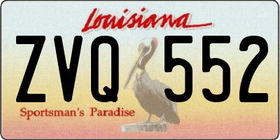 LA license plate ZVQ552