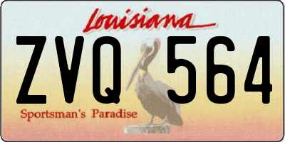 LA license plate ZVQ564