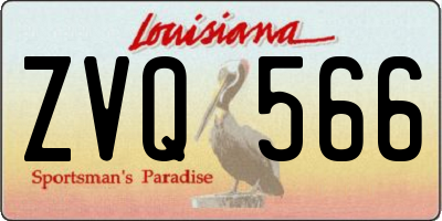 LA license plate ZVQ566