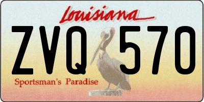 LA license plate ZVQ570