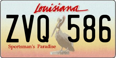 LA license plate ZVQ586