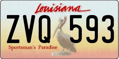 LA license plate ZVQ593