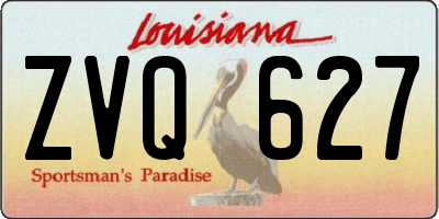 LA license plate ZVQ627