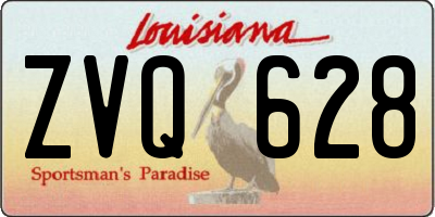 LA license plate ZVQ628